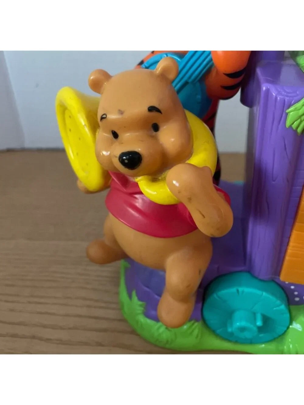 Vtg Disney Pooh Hayride Tape Recorder Piglet Microphone Tiger Electronics 1999